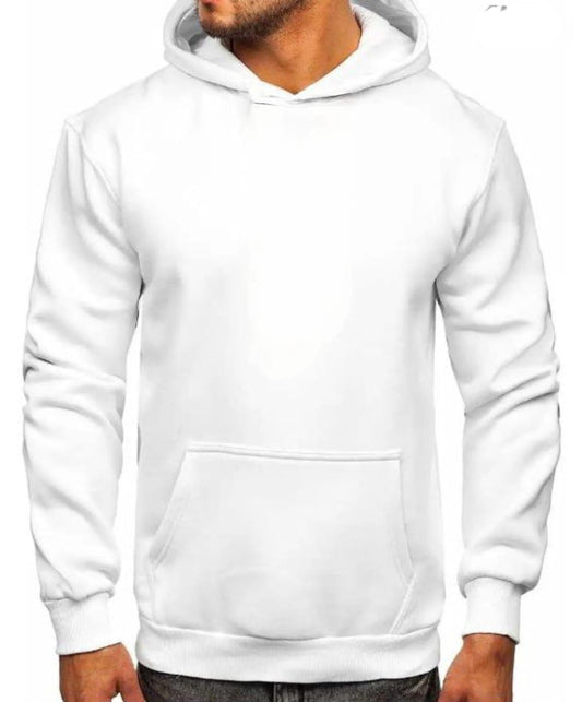 Men's Fleece Plain Hoodie