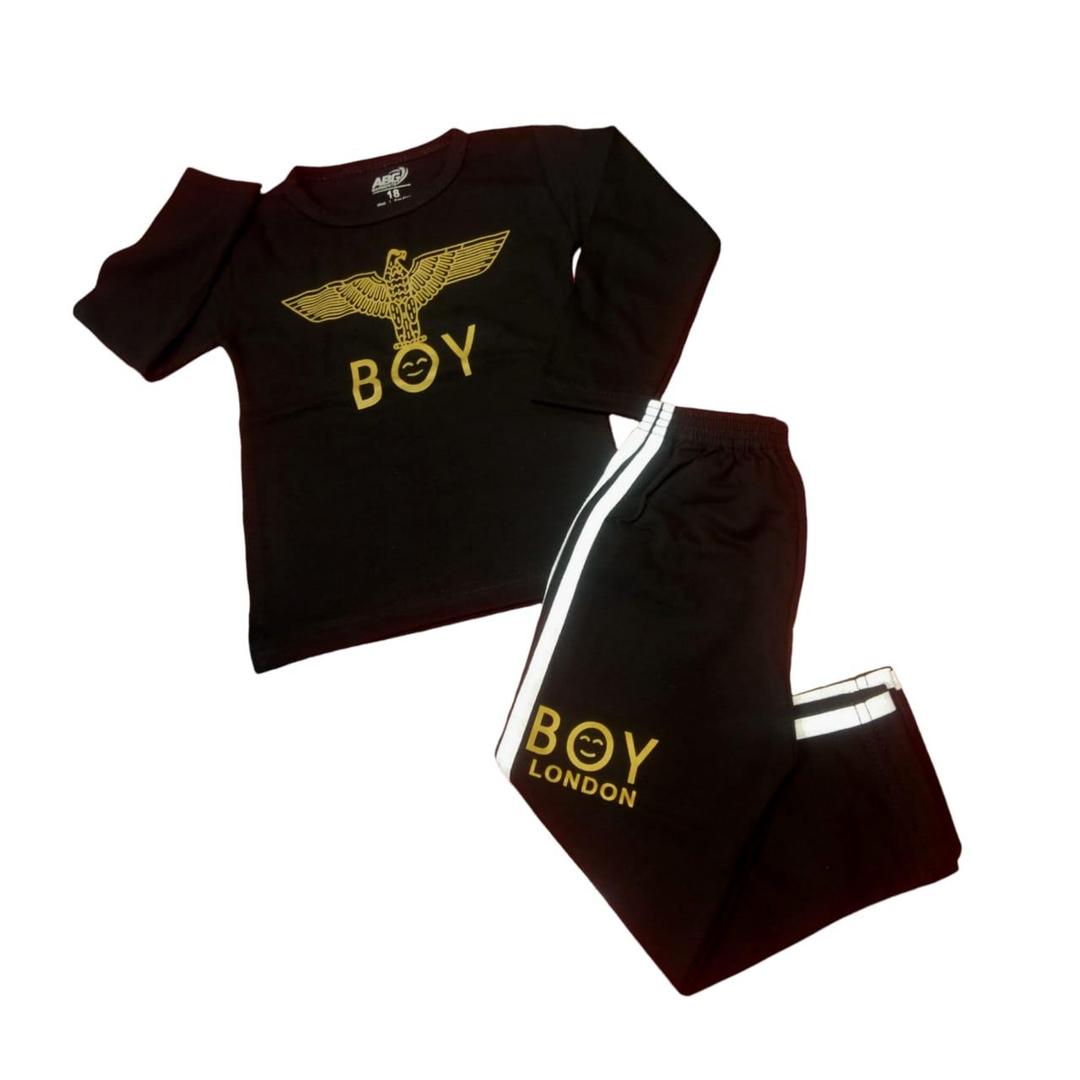 2 Pcs Boy's Cotton Printed Tracksuit