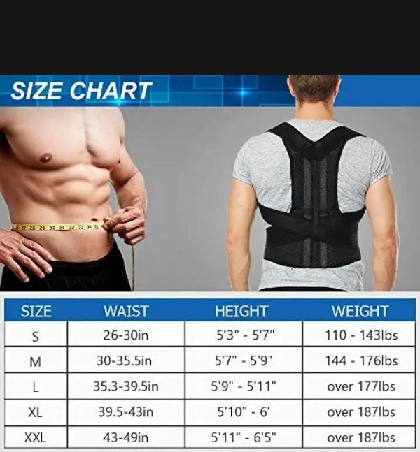 Adjustable Posture Back Belt – Posture Corrector Belt For Men And Women – Back Support And Shoulder Belt