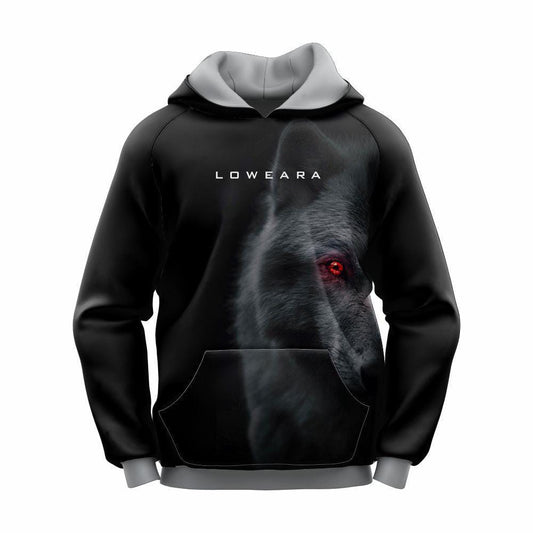 Men's Black Graphic Sublimation Hoodie