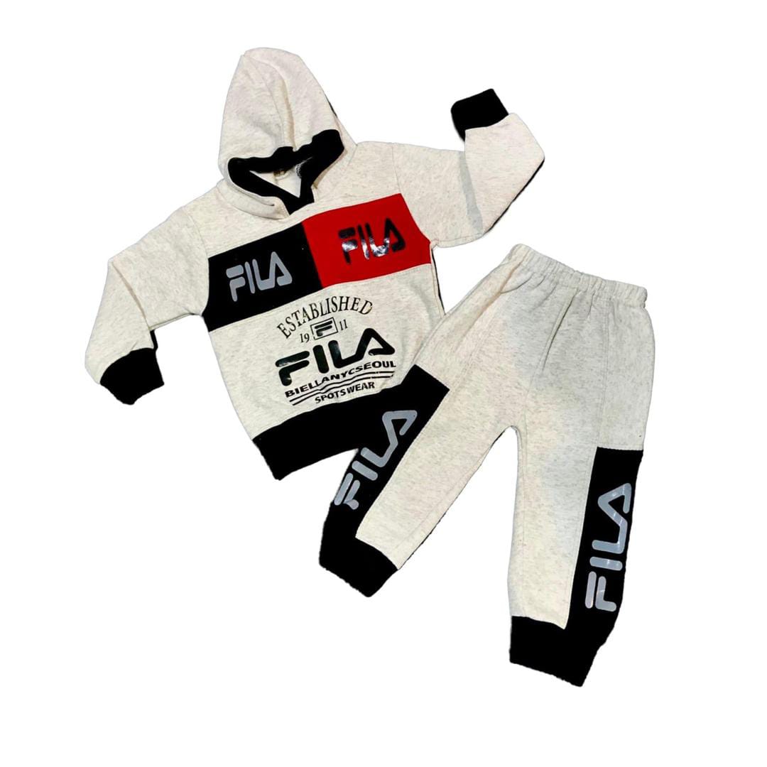 2 Pcs Boy's Fleece Printed Tracksuit