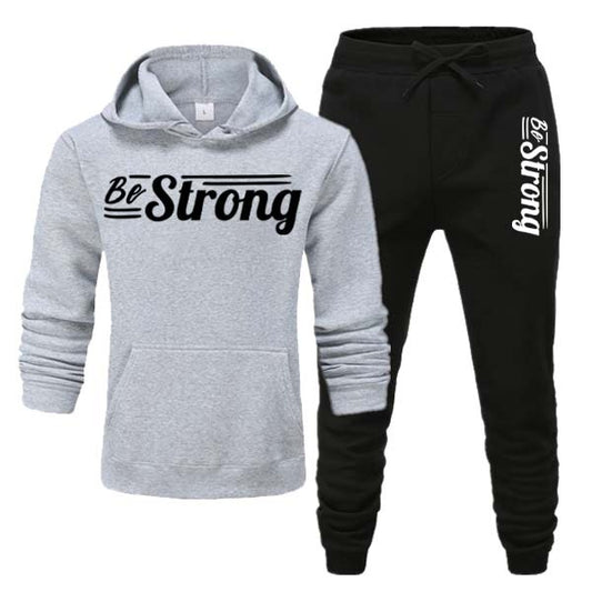 Be Strong Printed Hoodie Trouser