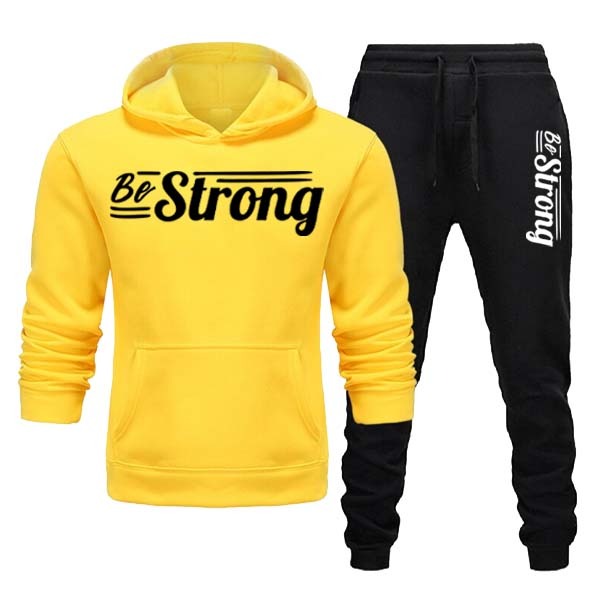 Be Strong Printed Hoodie Trouser