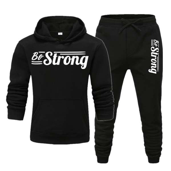 Be Strong Printed Hoodie Trouser